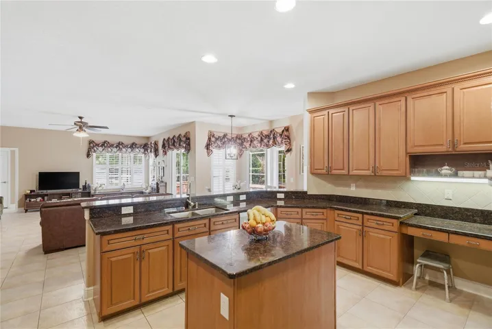 Kitchen with double island