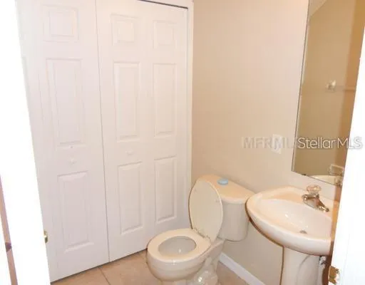 half bath and laundry closet