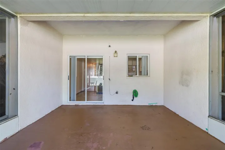 Outside screened in covered patio
