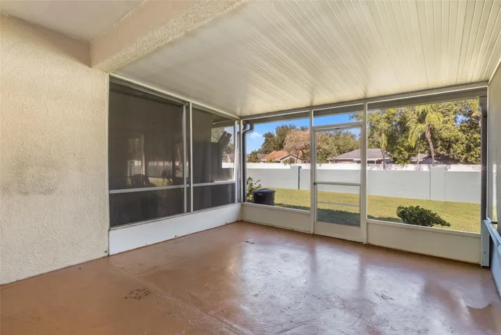 Outside screened in covered patio