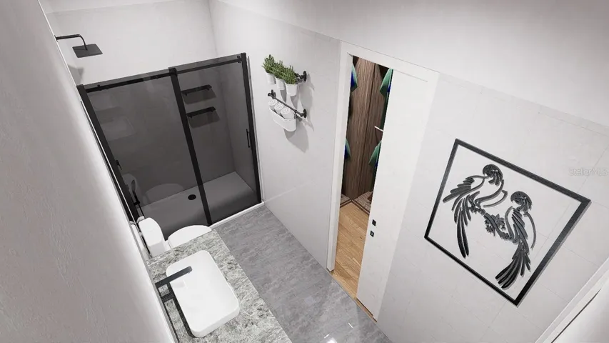 virtual staged master bathroom