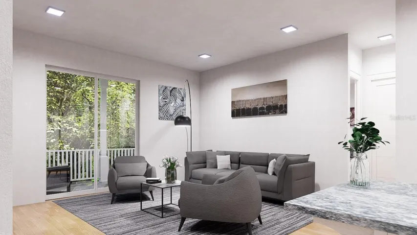 virtual staged great room