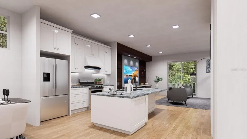 virtual staged kitchen