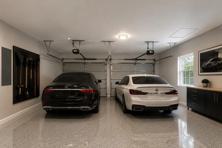 two car detached with apartment