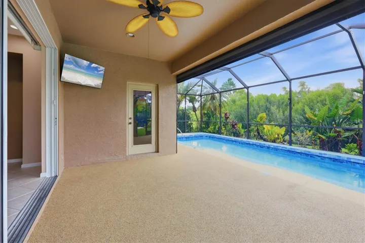 lanai with TV