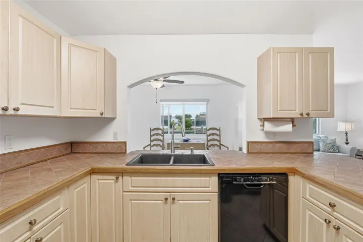 Kitchen with Breakfast Bar and Water Views