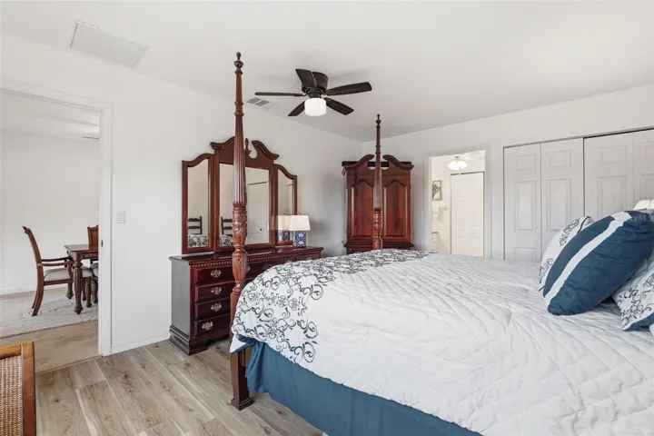 Primary Bedroom with Two Closets and On Suite Bathroom