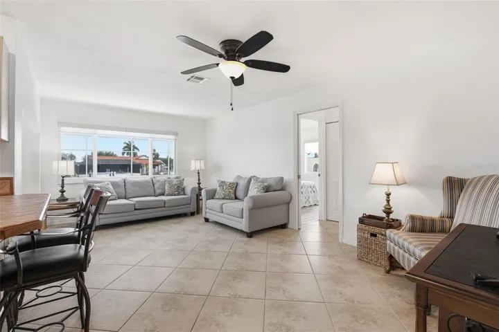 Family Room with Water Views and Access to Kitchen