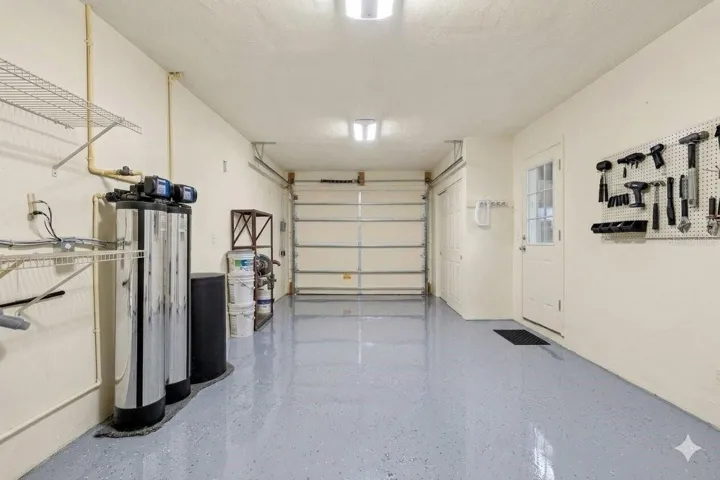 Garage - staged with epoxy floor and painted