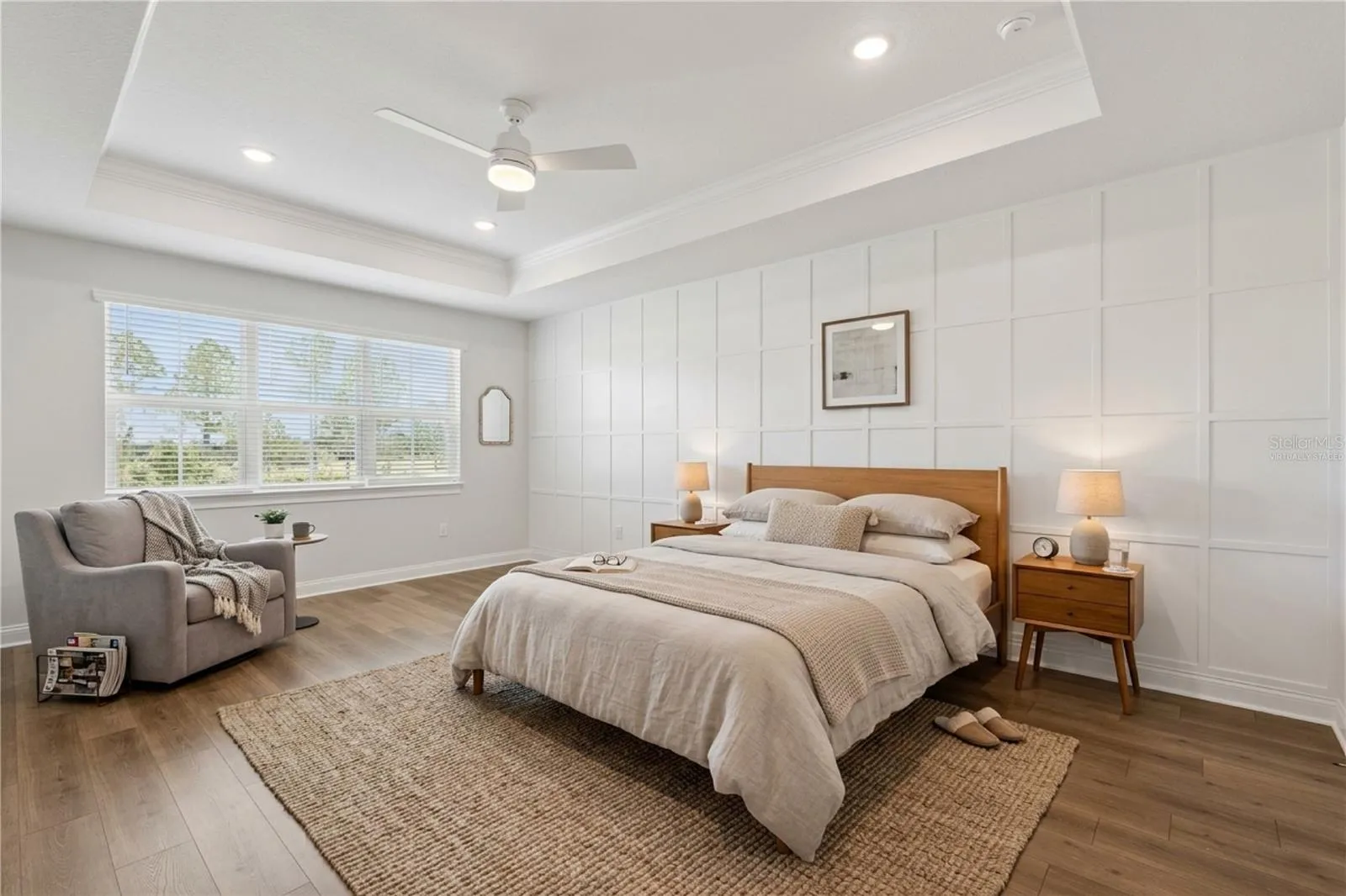 Virtually Staged Primary Bedroom