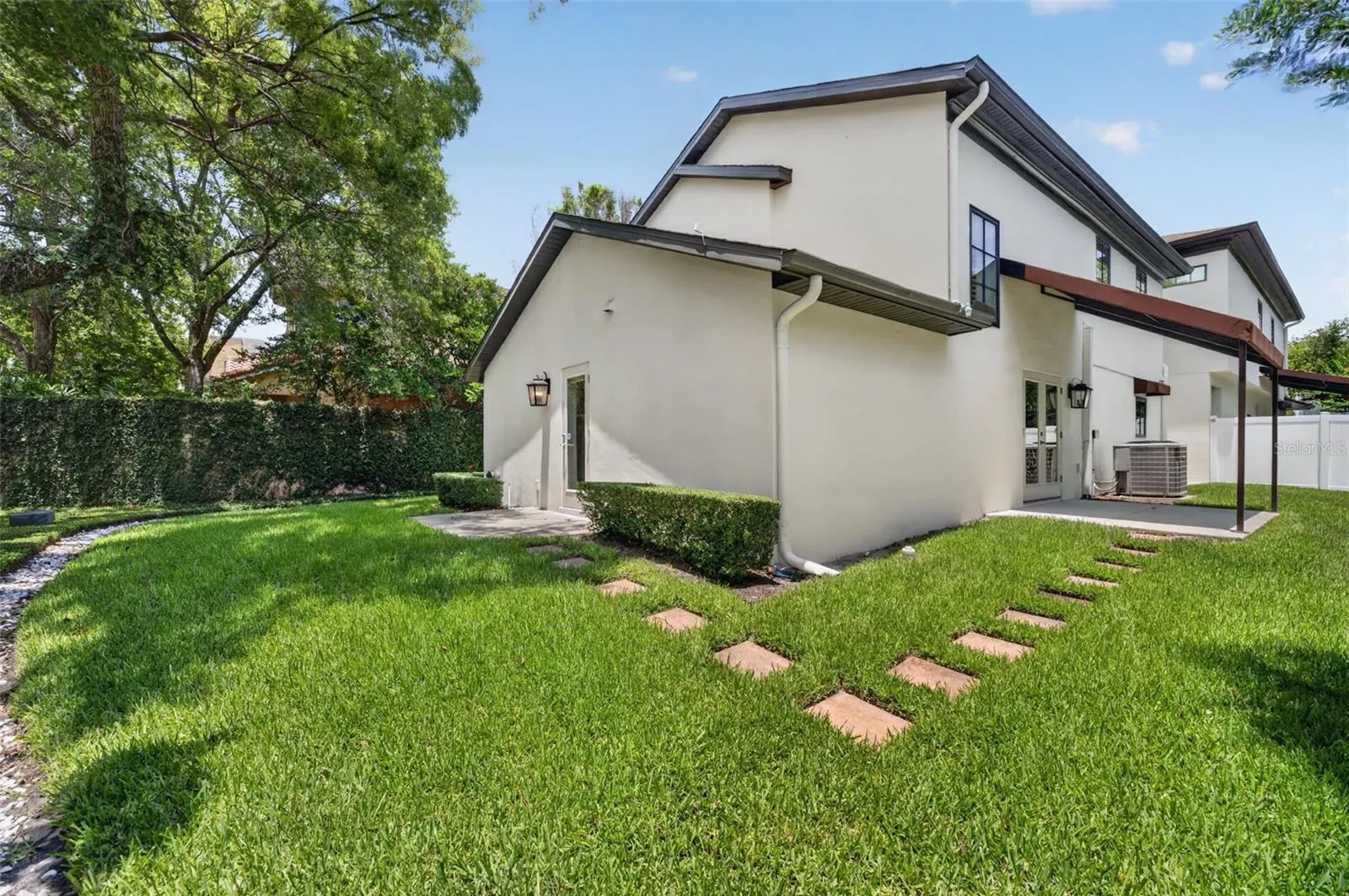 Private, fenced backyard