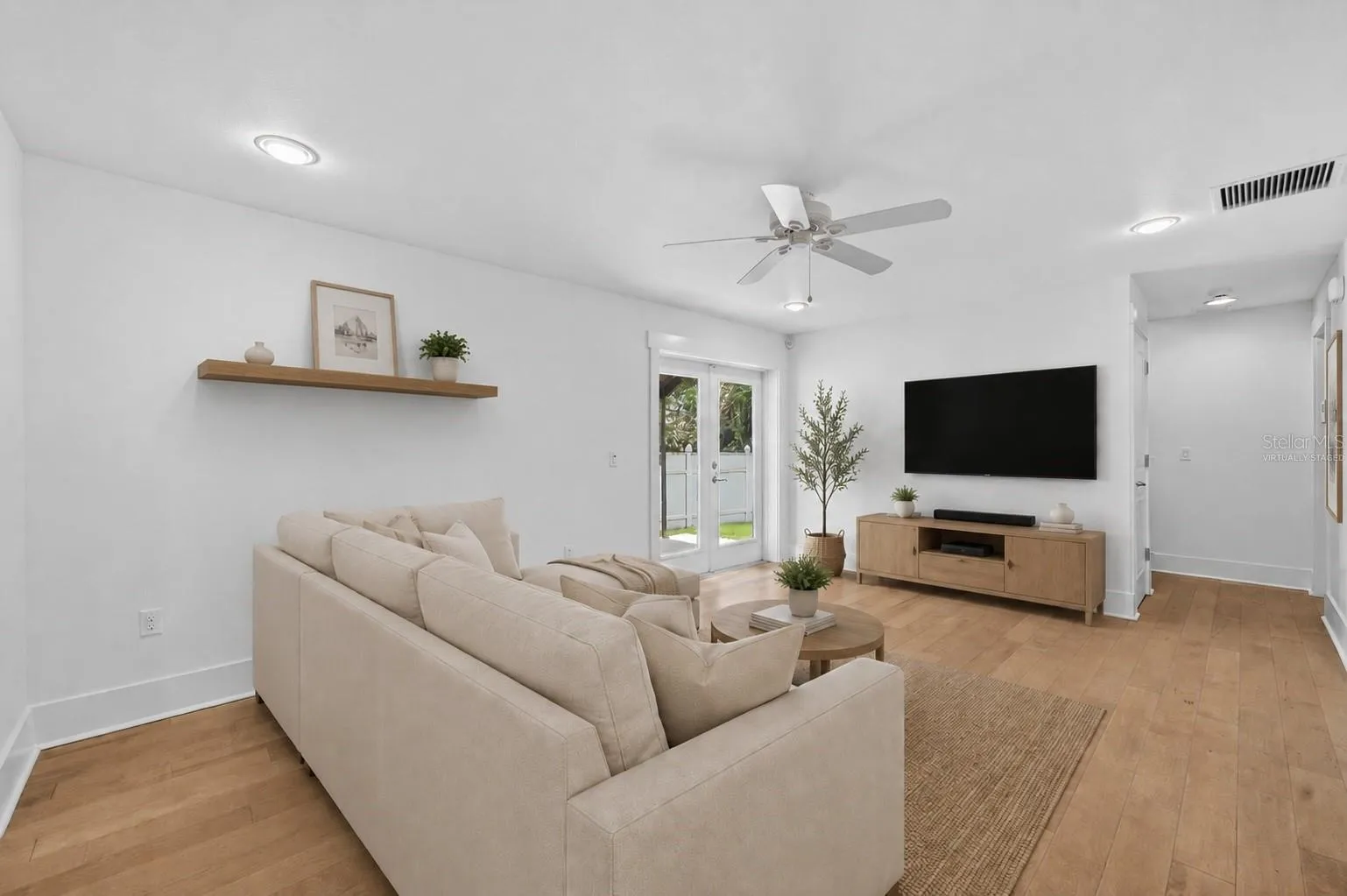 Living room - virtually staged