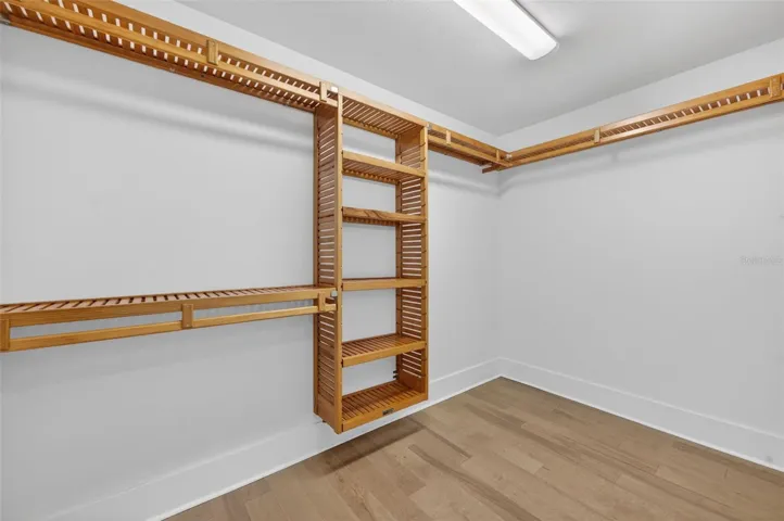 Spacious walk-in closet in primary suite