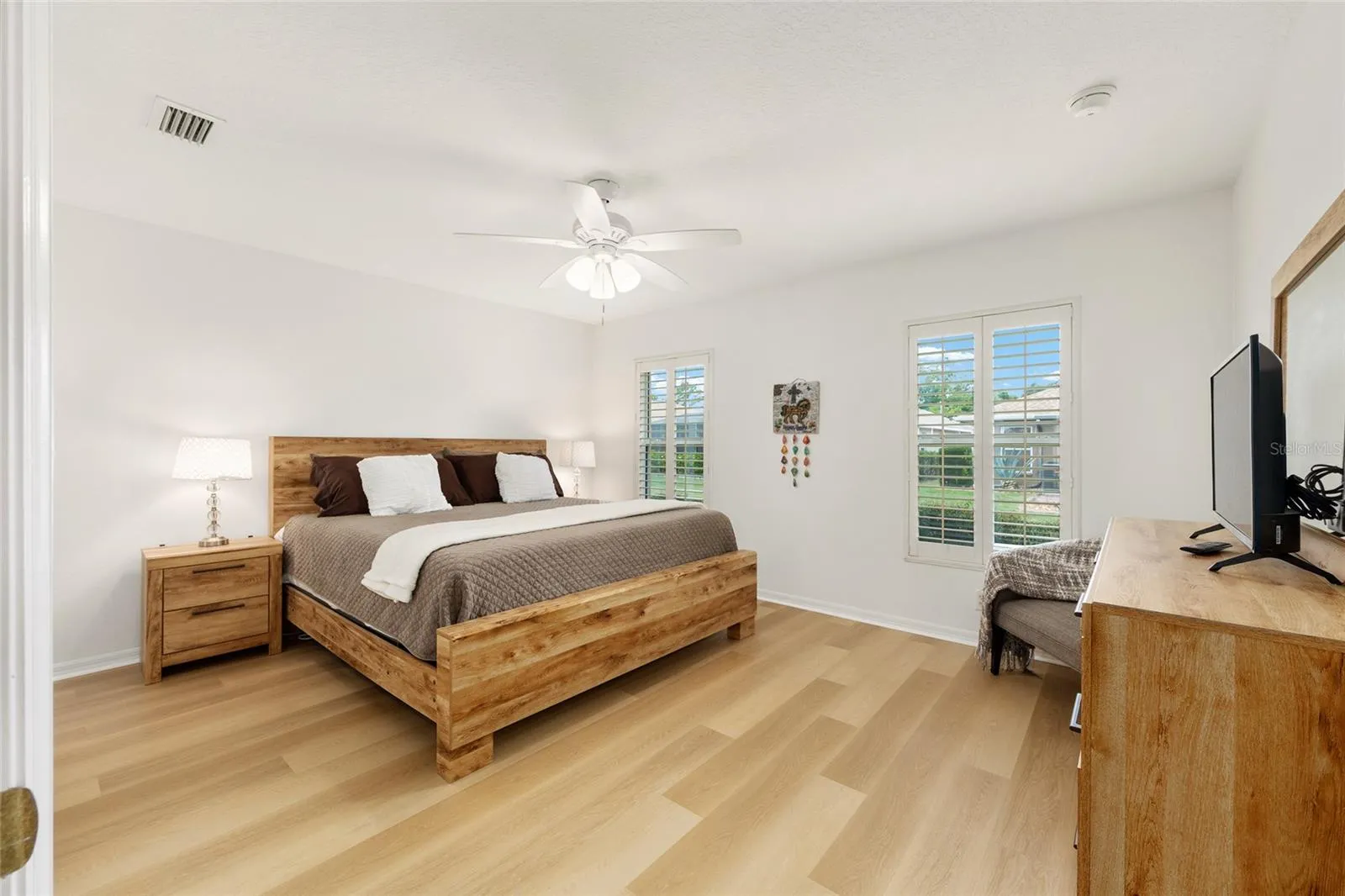 There is lots of room in the master suite.