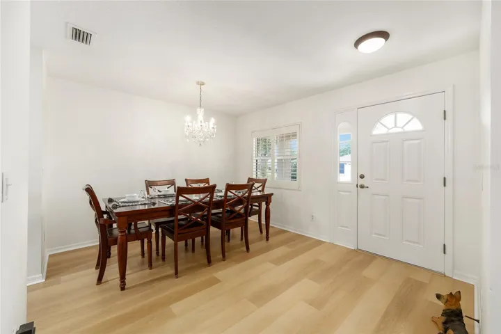 Formal dining room comfortably seats 6