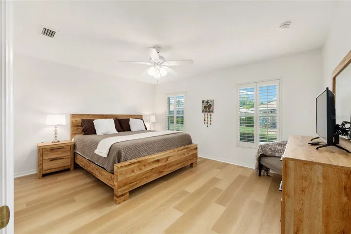 There is lots of room in the master suite.