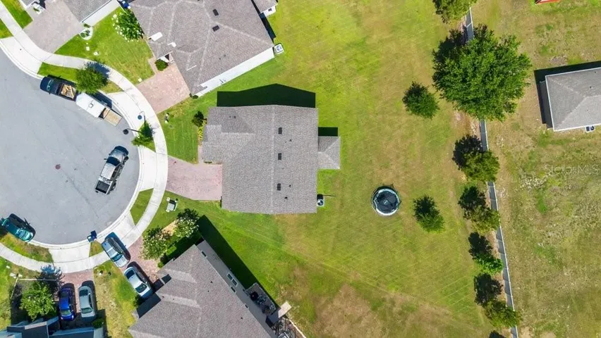 Aerial view of the home.