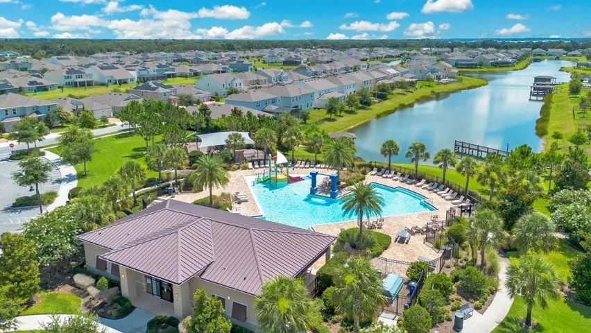 Aerial view of the amenities