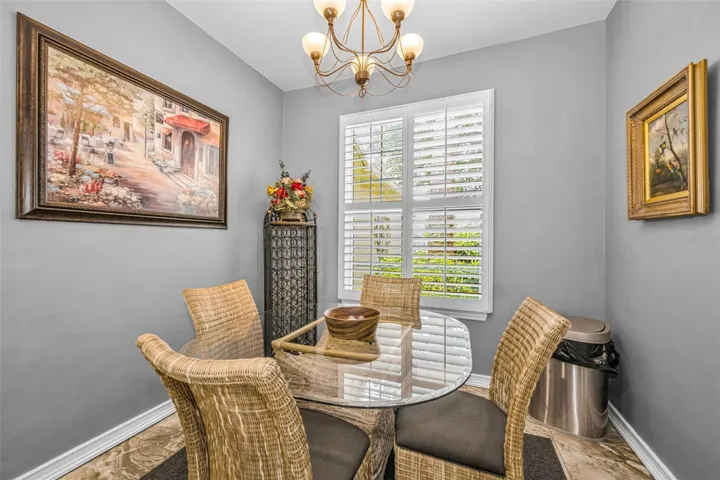 Roomy and bright breakfast nook