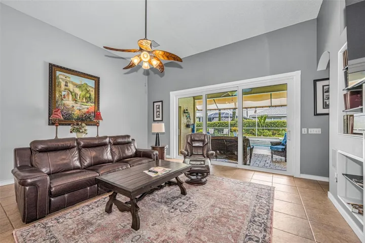 Hurricane Impact Sliders lead from Great Room to Lanai