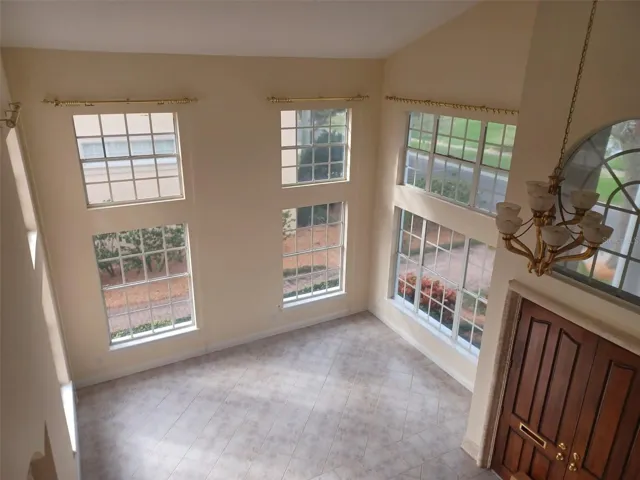 Vaulted living room