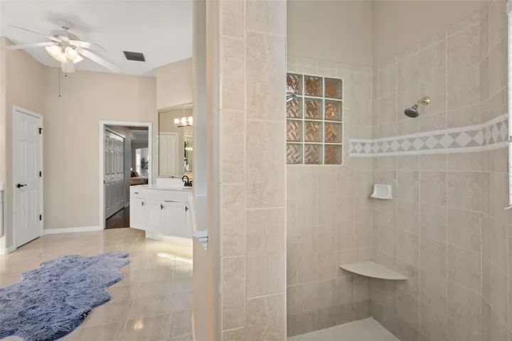 Oversized walk-in shower