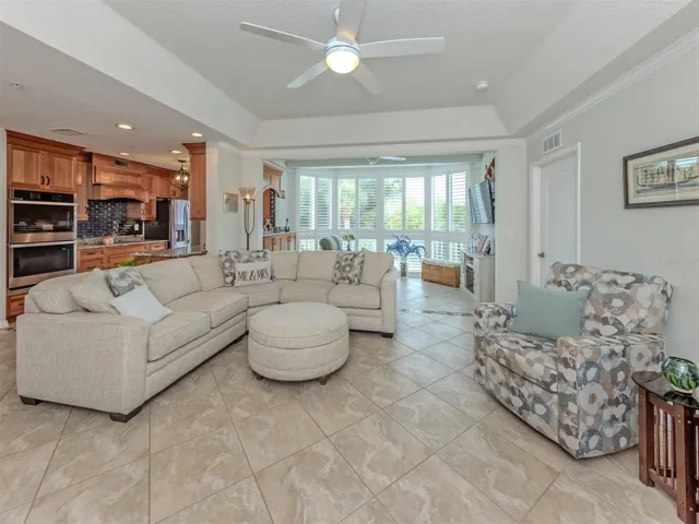 Living room, Florida room, kitchen