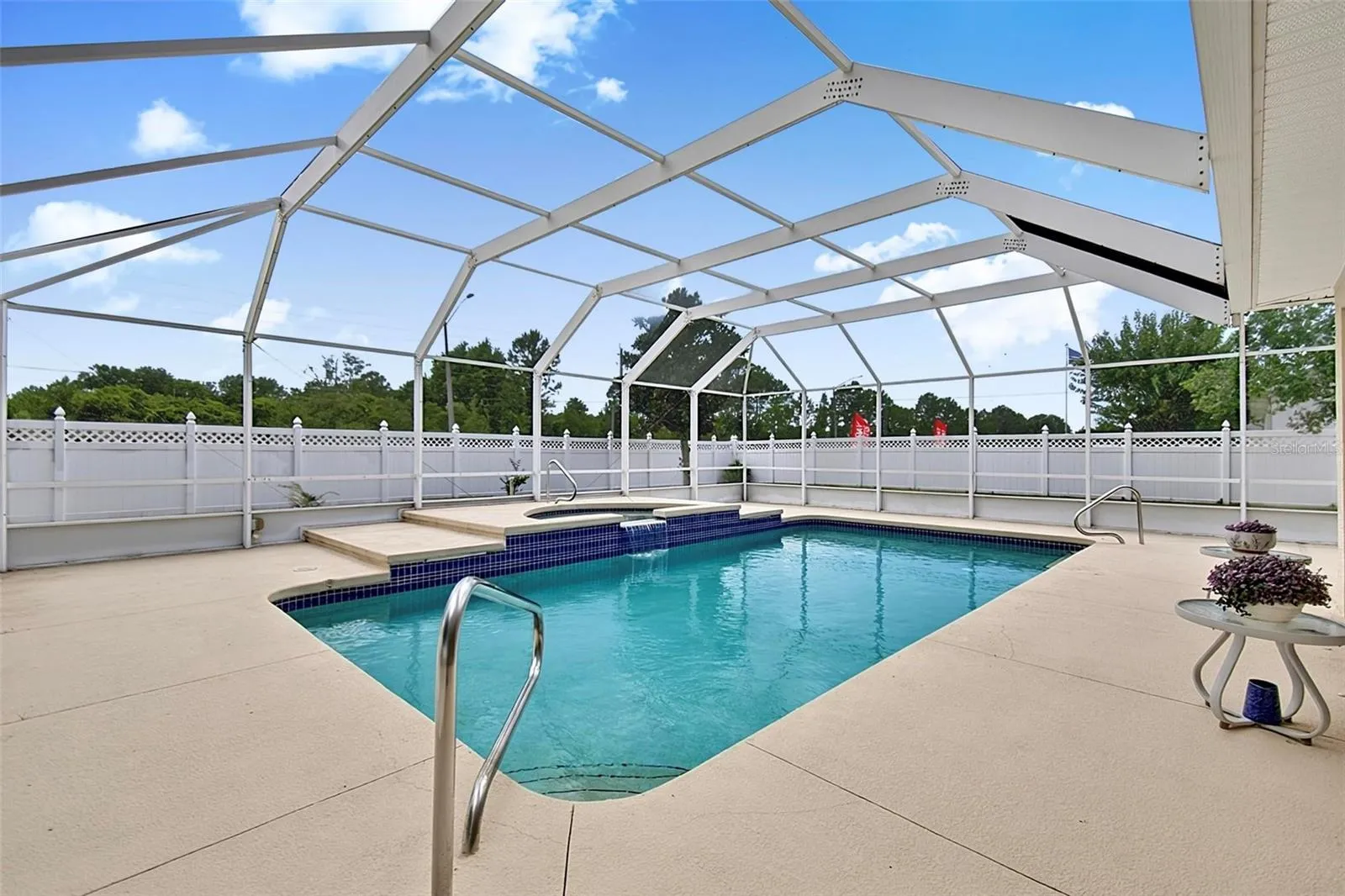 Solar heated pool