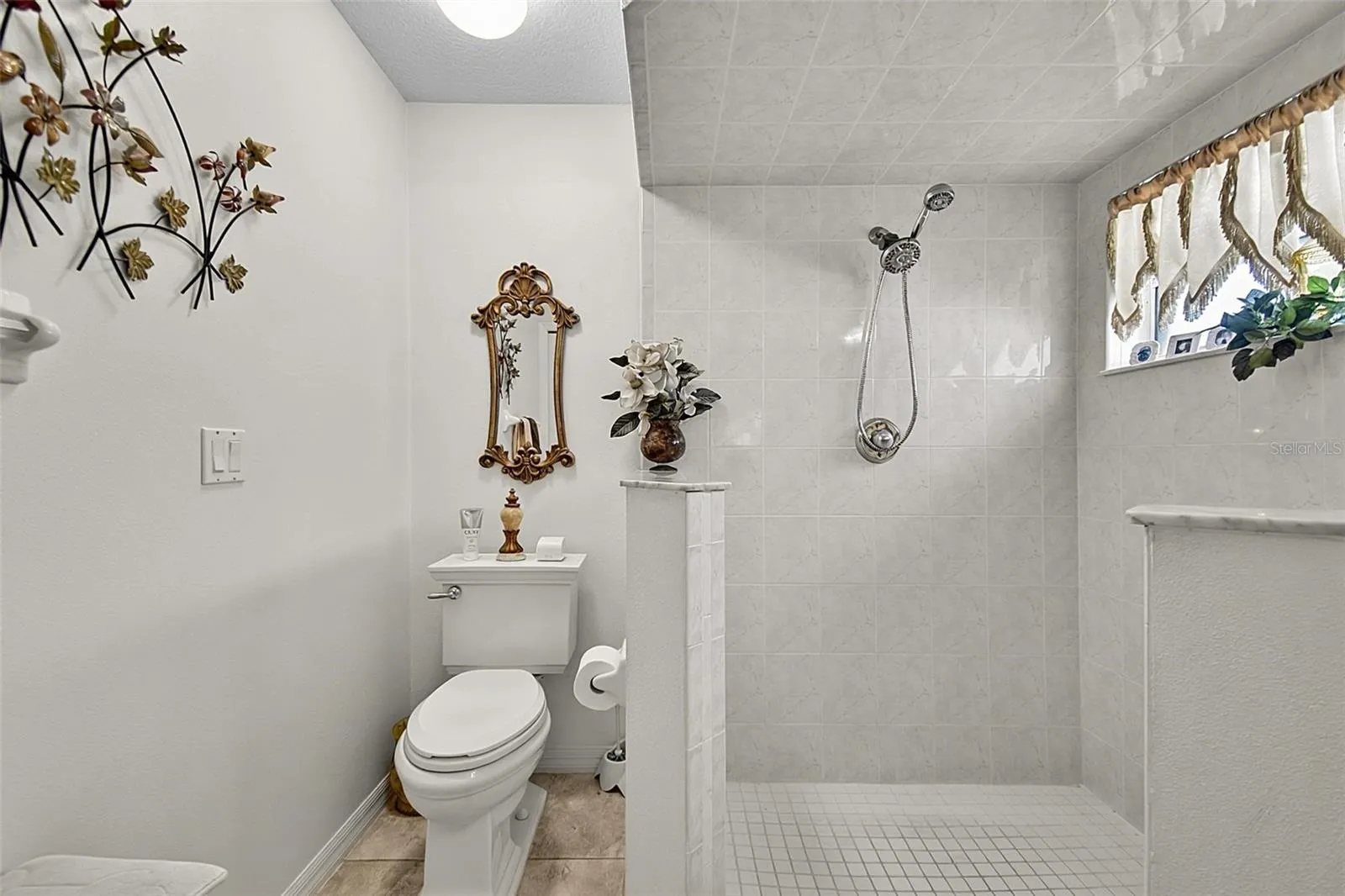 Spacious walk in shower