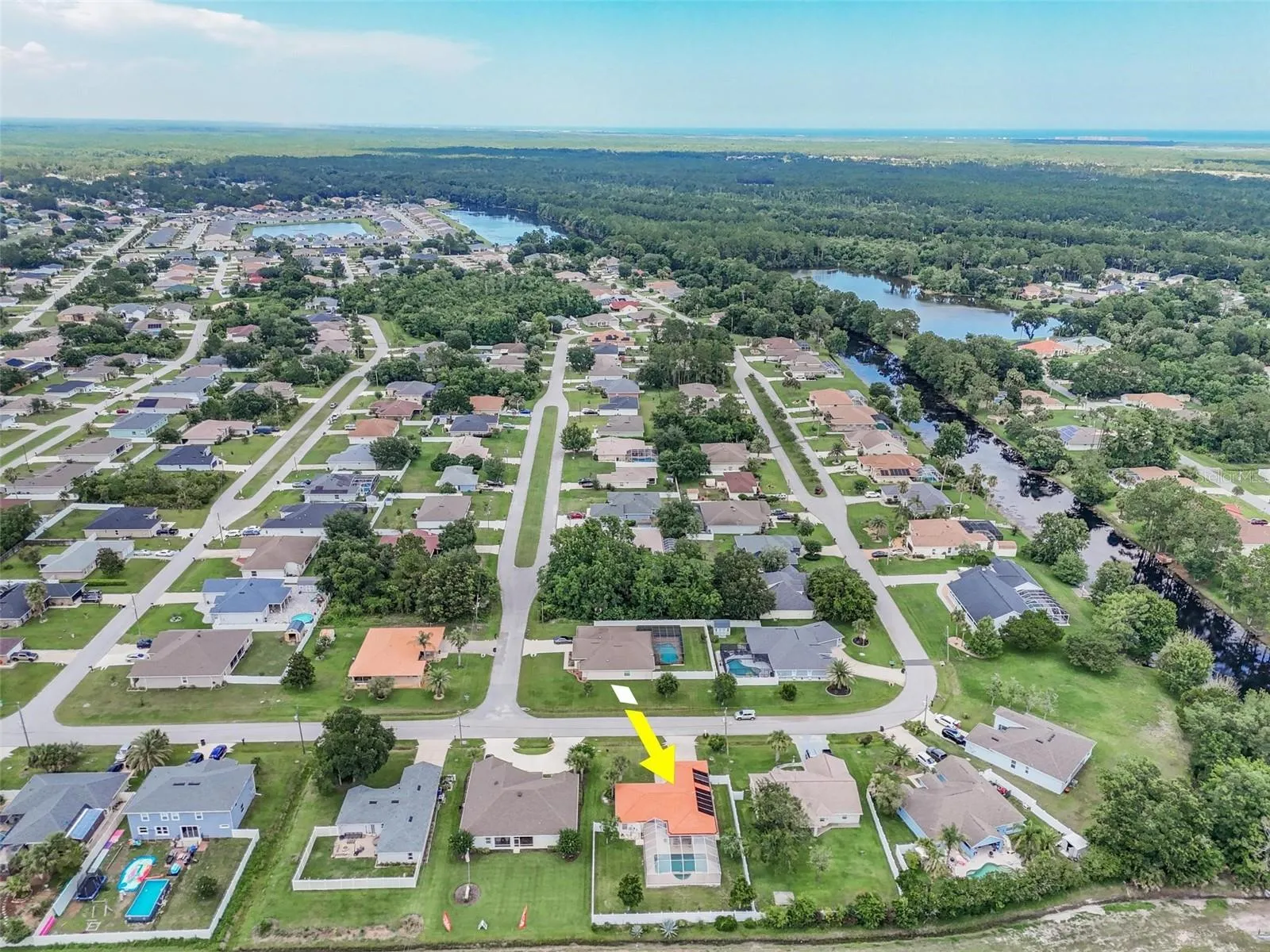 Aerial view of Matanzas Subdivision