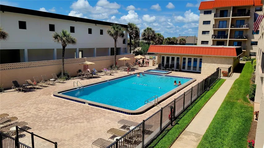 View of Pool and Cabana from Unit Balcony