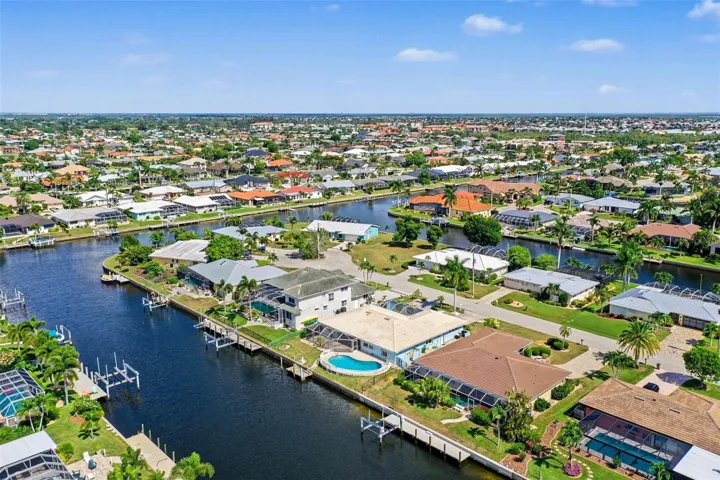 Aerial view facing southeast