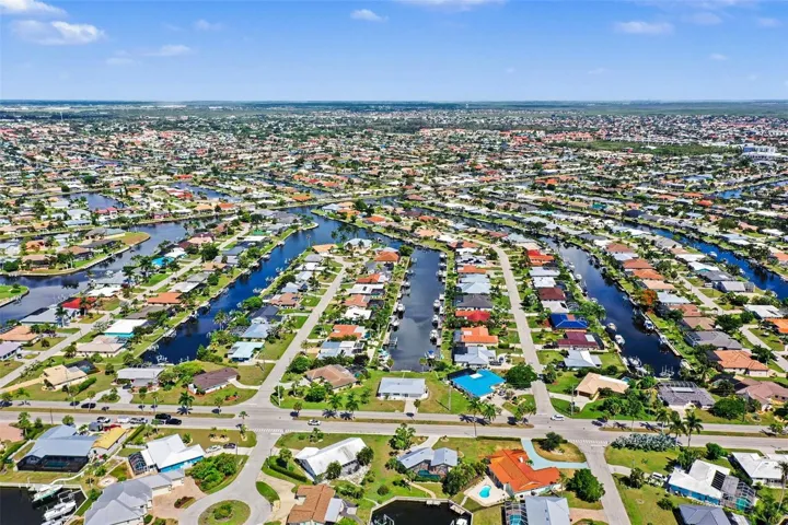 A broader aerial view of Punta Gorda Isles, water all around!