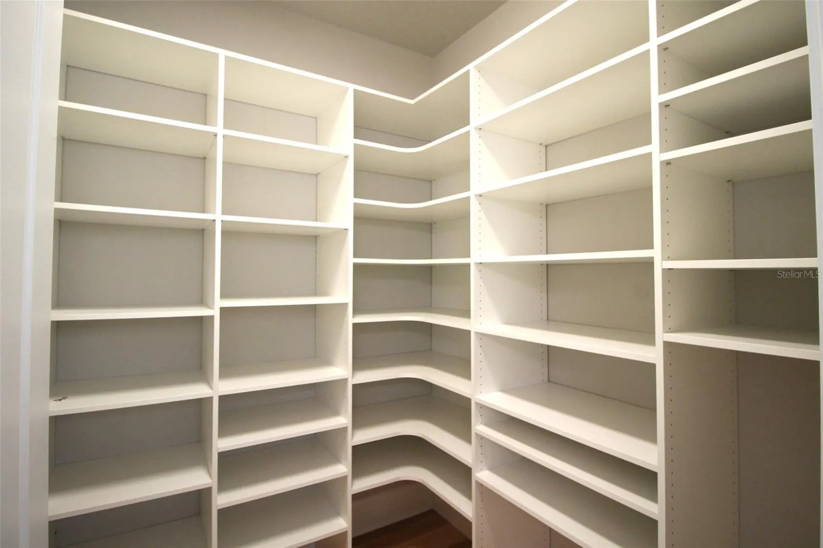 Custom Closet - Shelves can be moved to create space to Hang