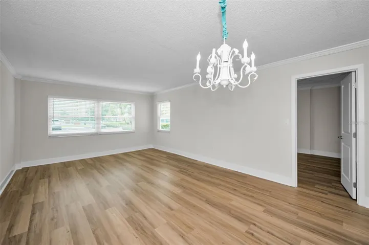 Living room with gorgeous vinyl wood look planks