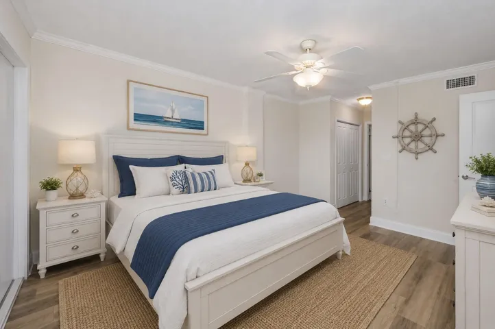 Virtually stagged bedroom