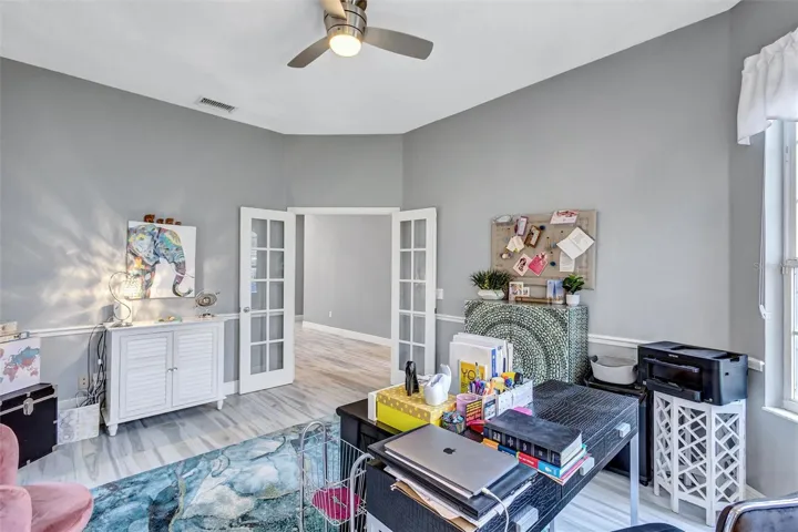 Office with French Doors