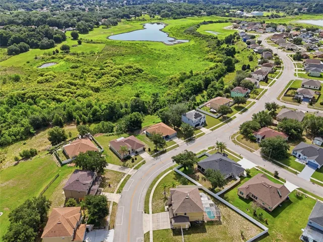 Aerial with Pond view