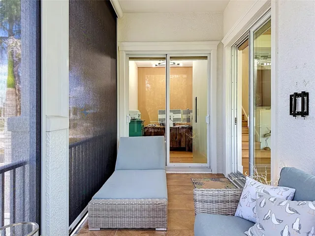 Easy access from the office to the screened porch