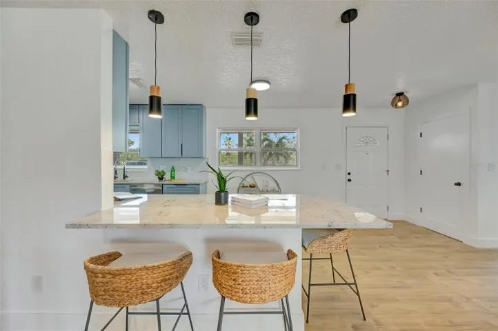 Entrance Door leads into the kitchen /living area