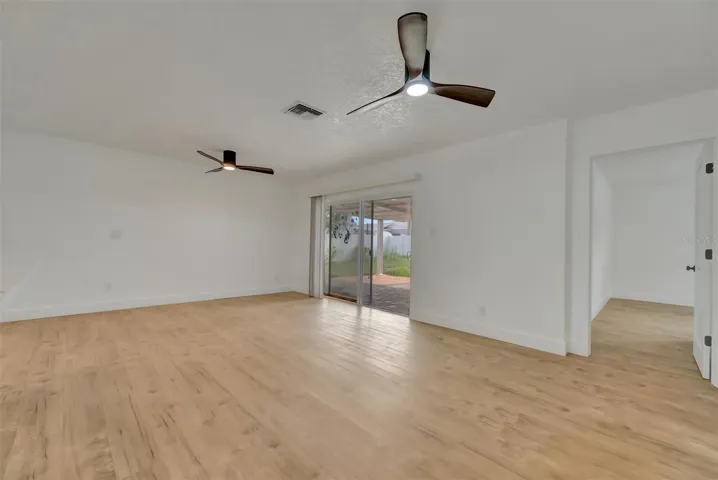 The Living Room and the Door leading to the Master Bedroom