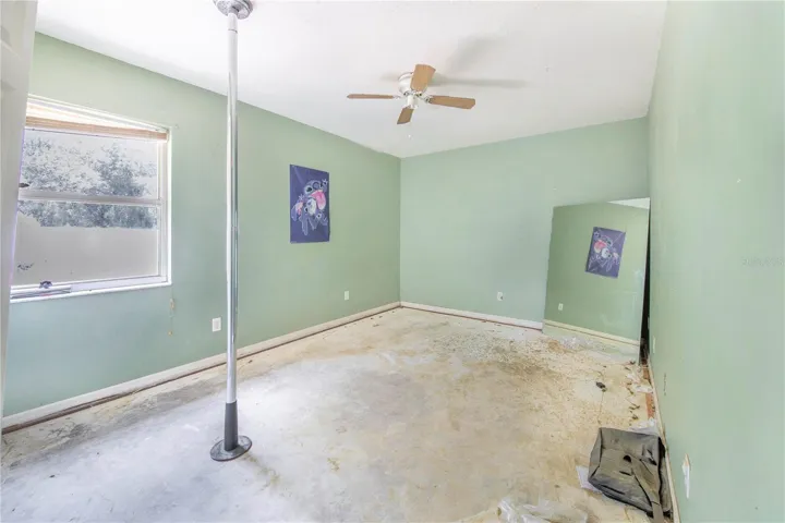 4th Bedroom carpet was removed, used as exercise/fitness room