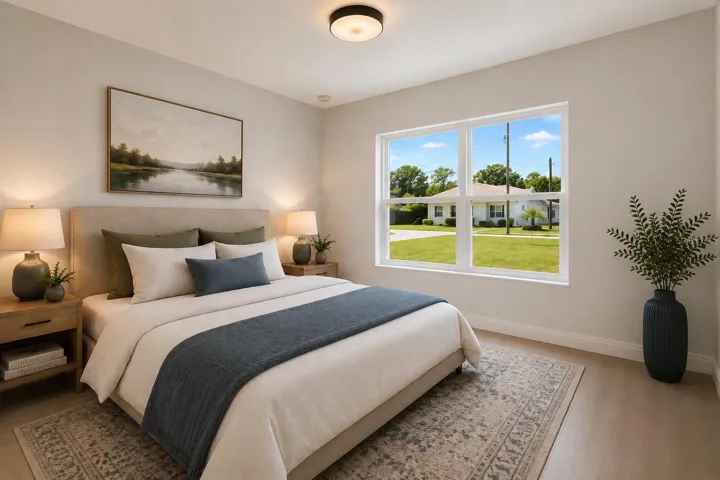 Primary Bedroom - Staged