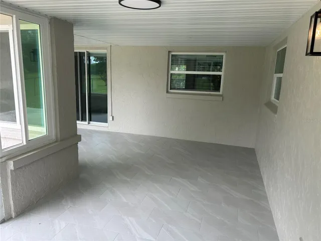 Screened back porch