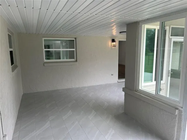 Screened back porch