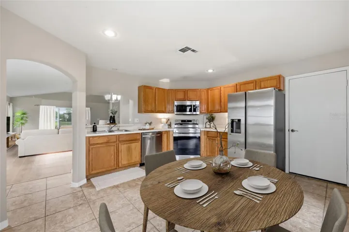Virtually staged kitchen