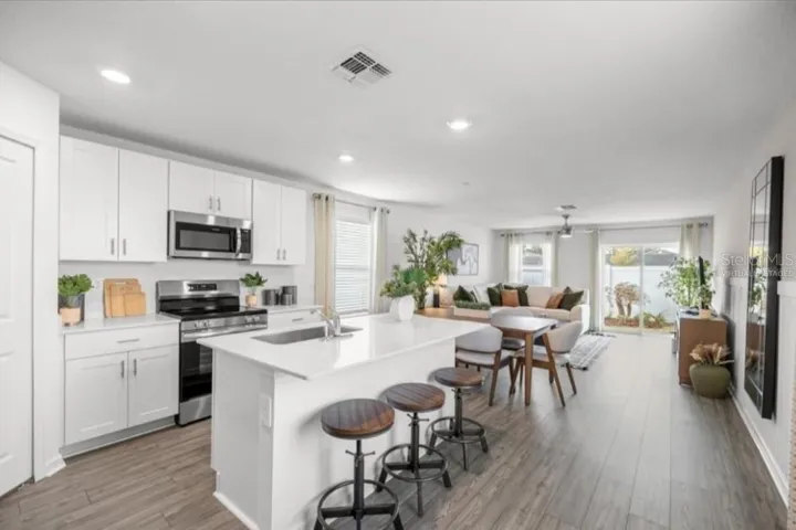 Virtually staged kitchen