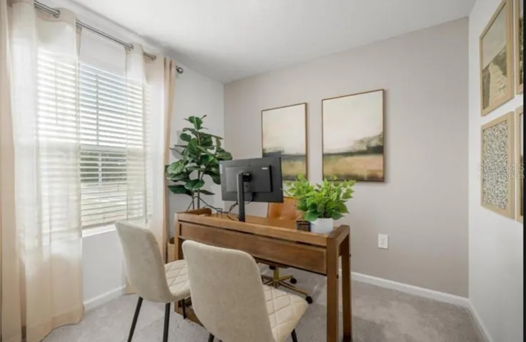 Virtually staged room