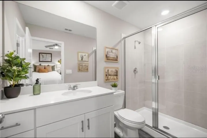 Virtually staged master bath