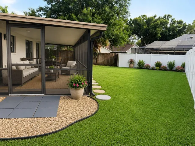 Backyard-Virtually staged photo